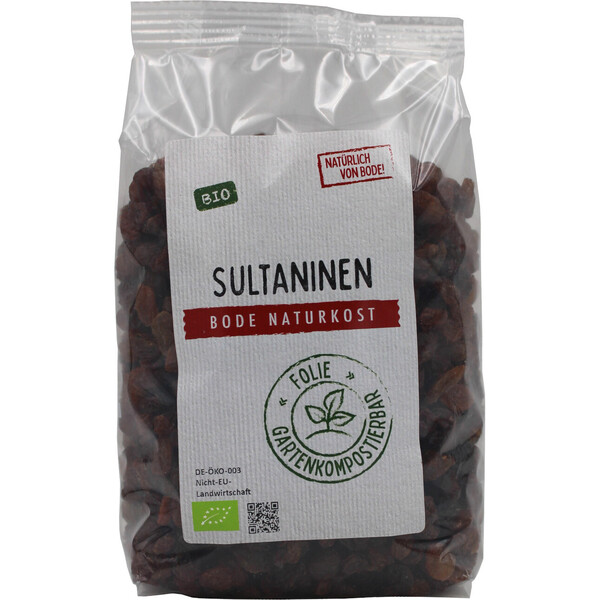 sultanas organic gardencompostable bag 6x500g