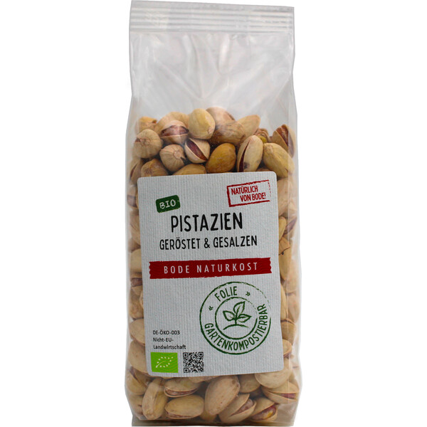 pistachios roasted salted in shell organic 250g