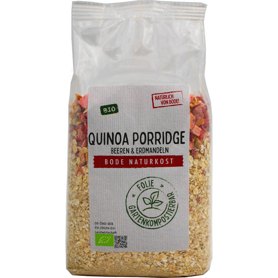 Quinoa Porridge Beeren & Erdmandeln bio, gartenkompostierbarer Beutel 400g