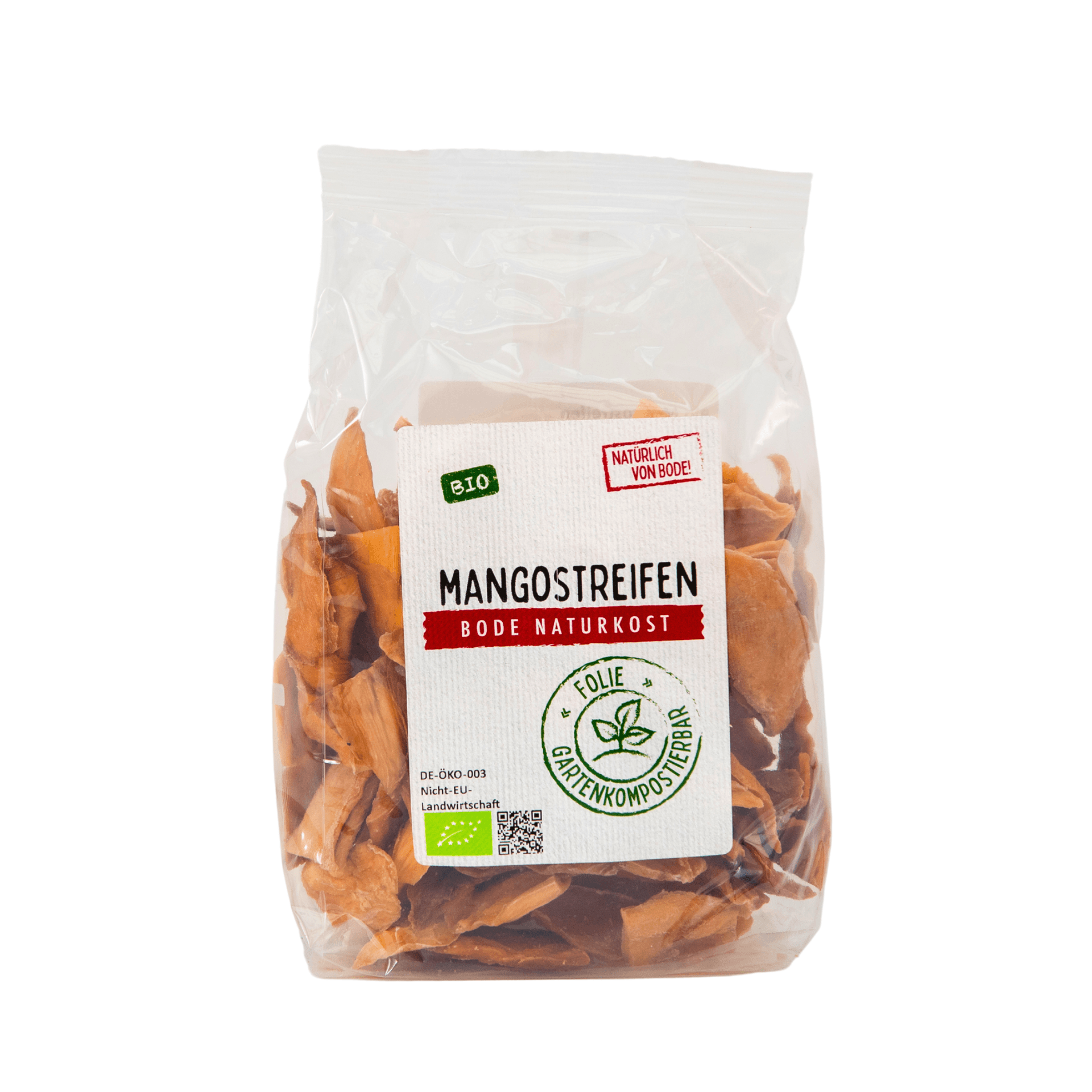 Mangostreifen bio, gartenkompostierbarer Beutel 200g