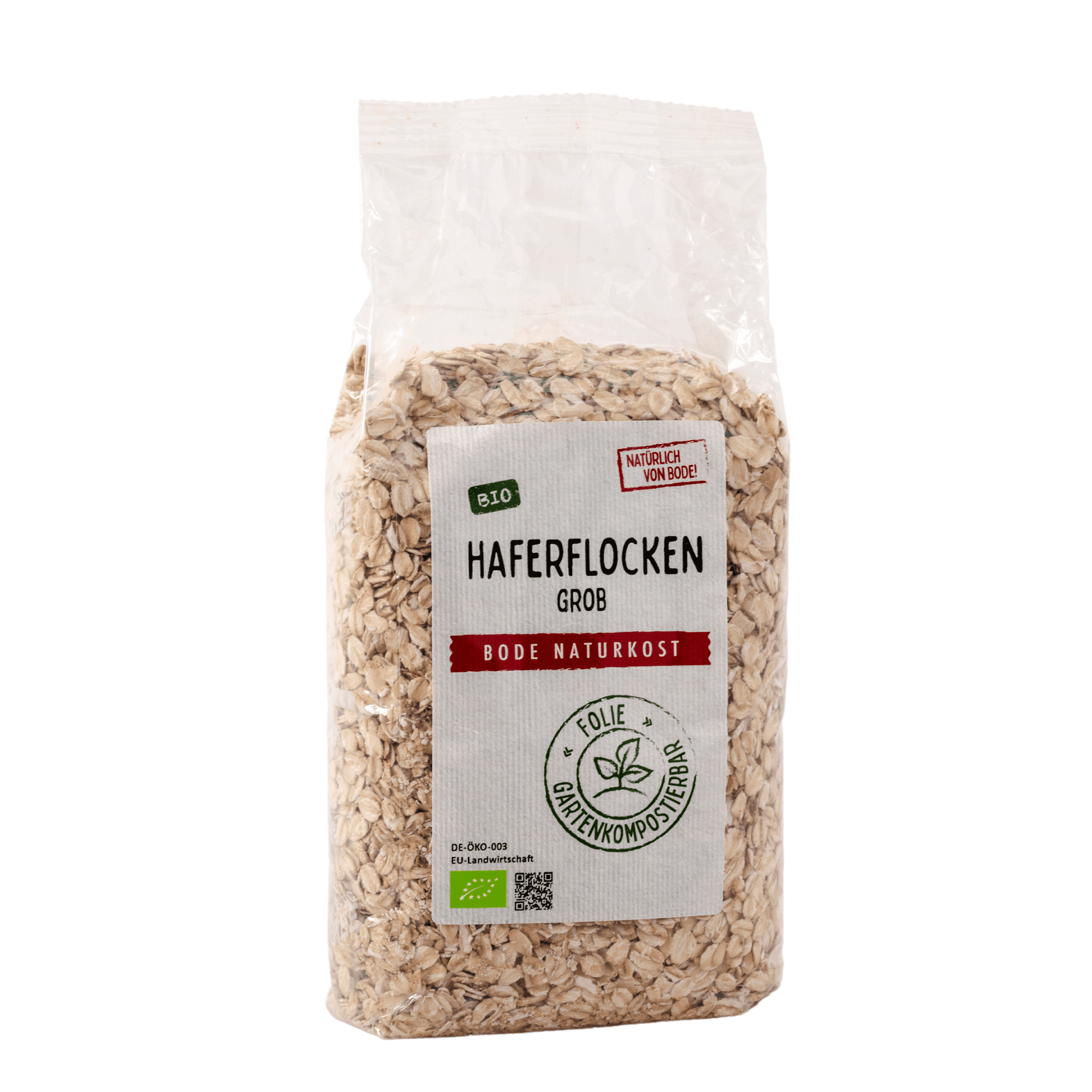 Haferflocken grob bio, gartenkompostierbarer Beutel 500g