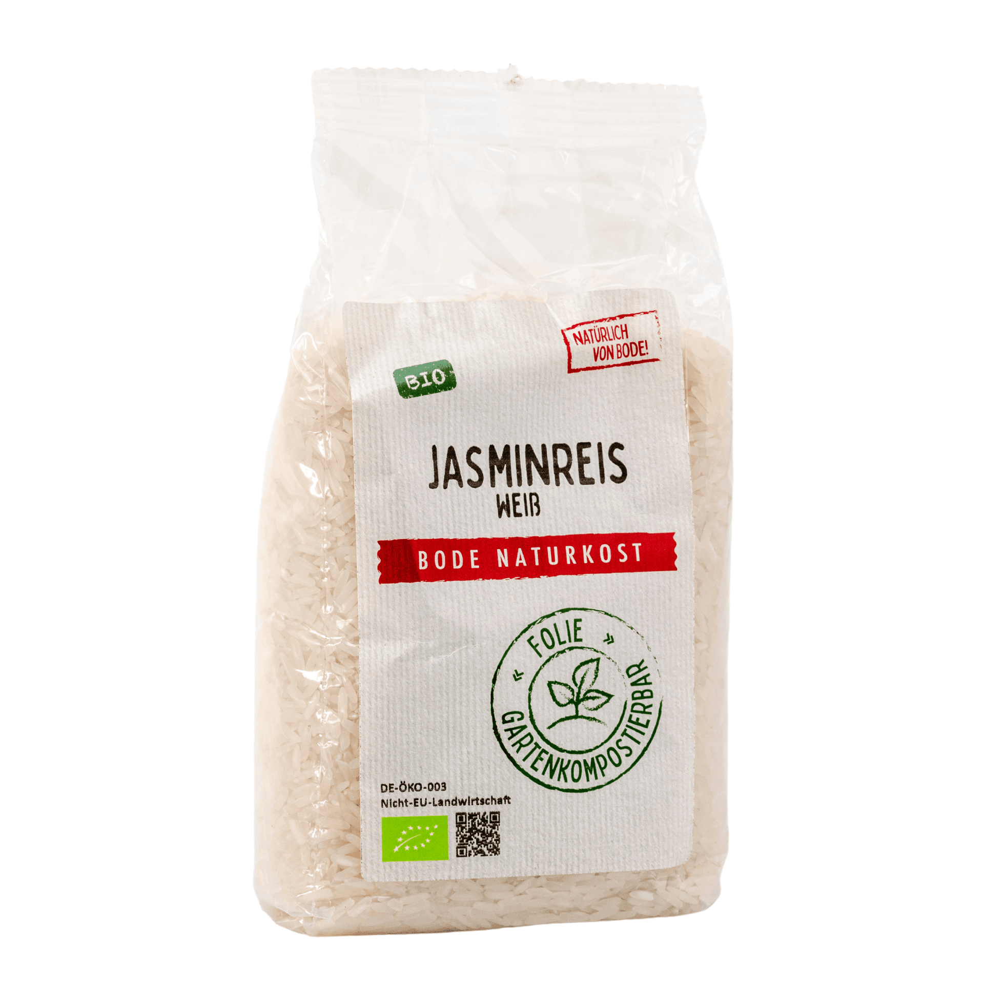 Jasminreis weiß bio, gartenkompostierbarer Beutel 500g